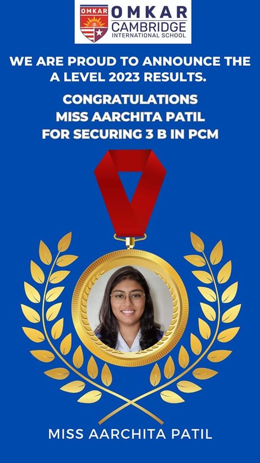 Our Student Ms.Archita Patil Secured Perfect B in PCM at A levels March 2023 Exam. Congratulations